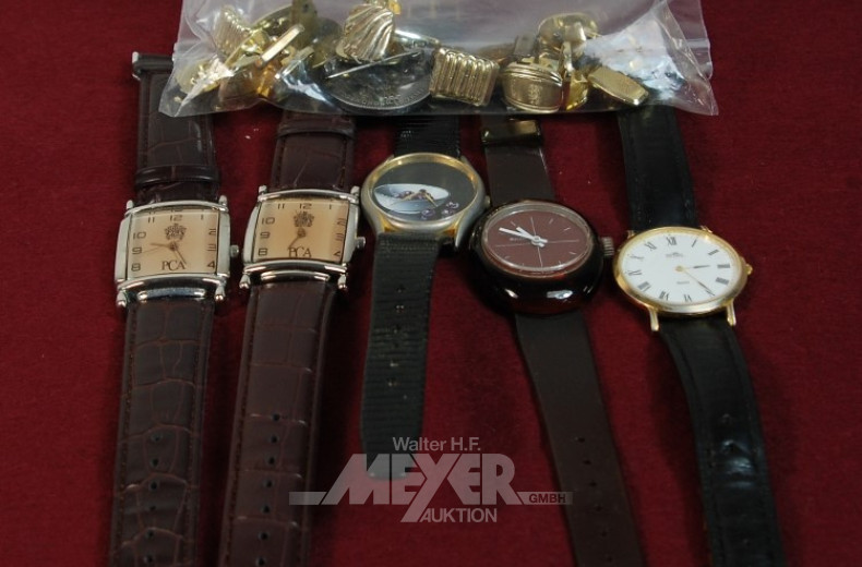Posten Armbanduhren, sowie div.