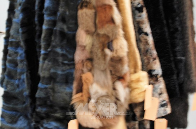 8 versch. Kunstpelze: Mäntel und Jacken