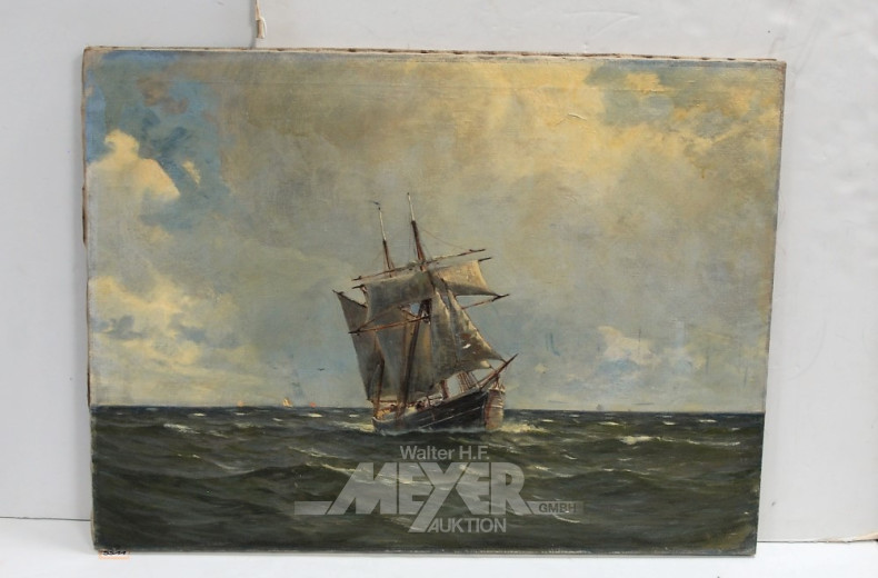 Gemälde, ''Segelschiff Elbmündung''
