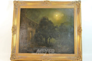 Gemälde, ''Kirchfriedhof bei Vollmond''