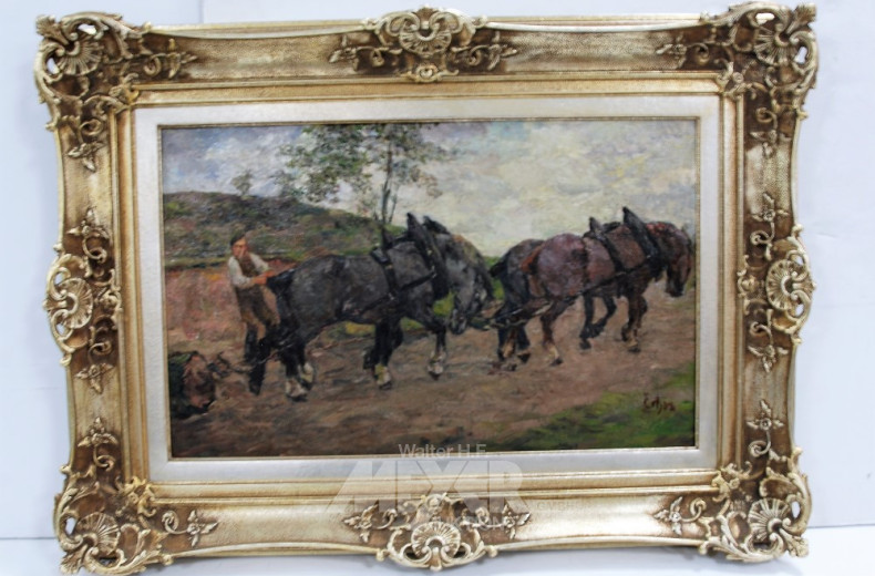 Gemälde ''Bauer mit Gespann''