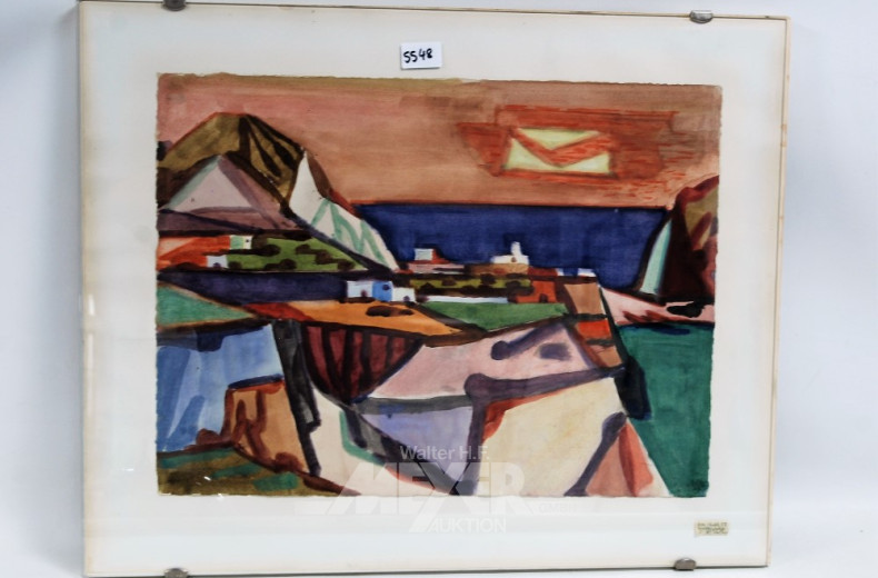 Aquarell ''Insellandschaft''