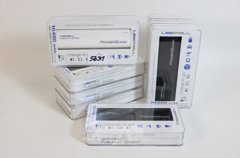 24 Powerbanks ''USEWELL'' Fuelman 10400