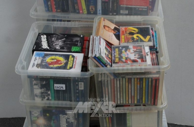 Posten DVD`s und CD`s (ca. 150 Stück)