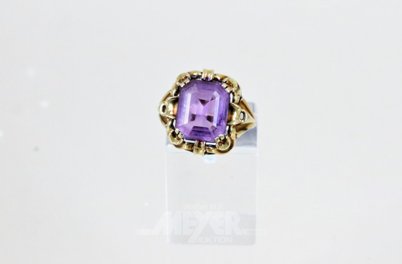 Damenring, 585erGG, mit Amethyst
