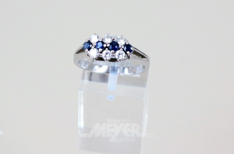 Damenring, 585er WG, mit 6 Brillanten