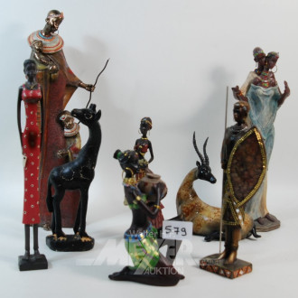 8 afrikanische Dekofiguren