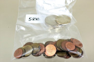 Posten Pfennige und Euro-Münzen