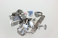 Posten Silberschmuck u.a. Manschetten-