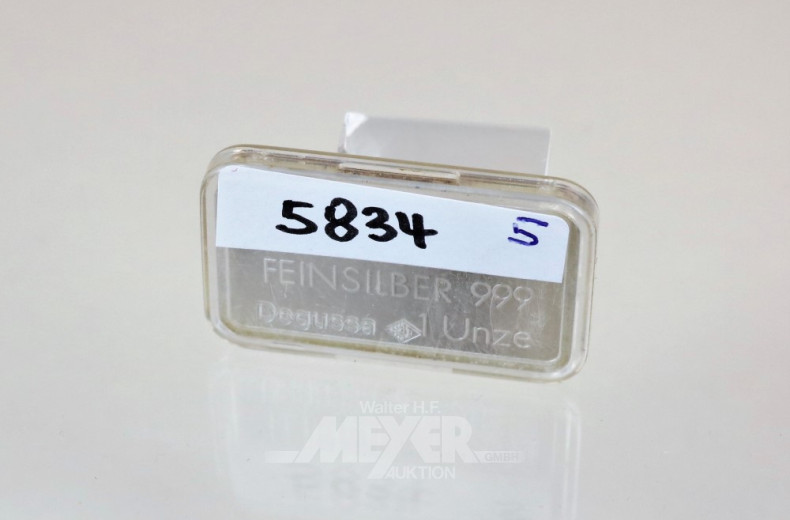 Feinsilber Unze, Degussa