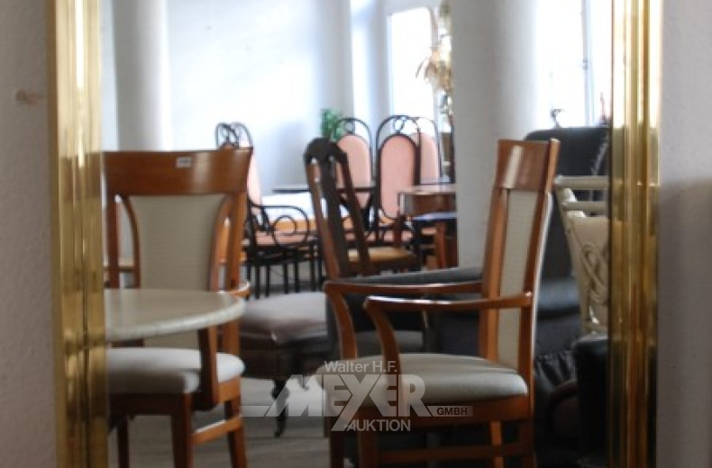 Ankleidespiegel, messingfarbener