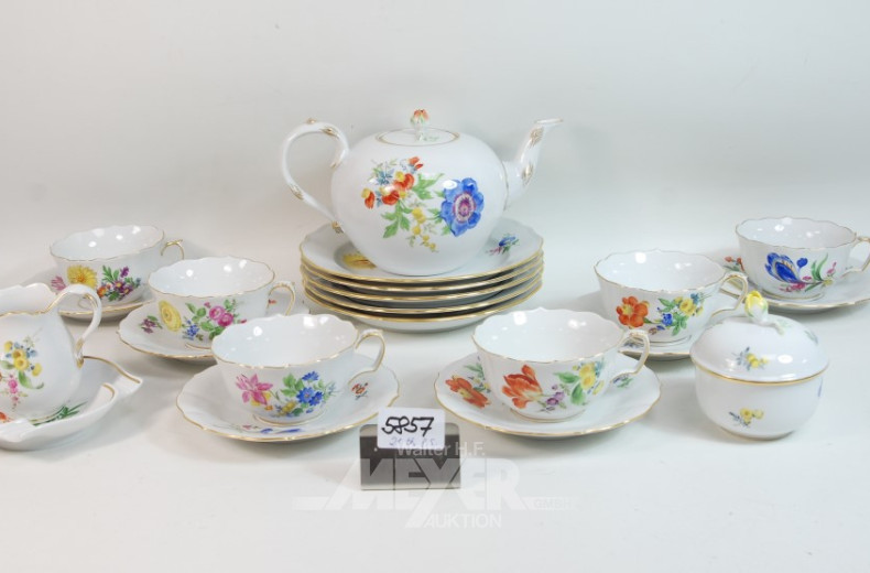 Teeservice, Meißen für 5 Personen