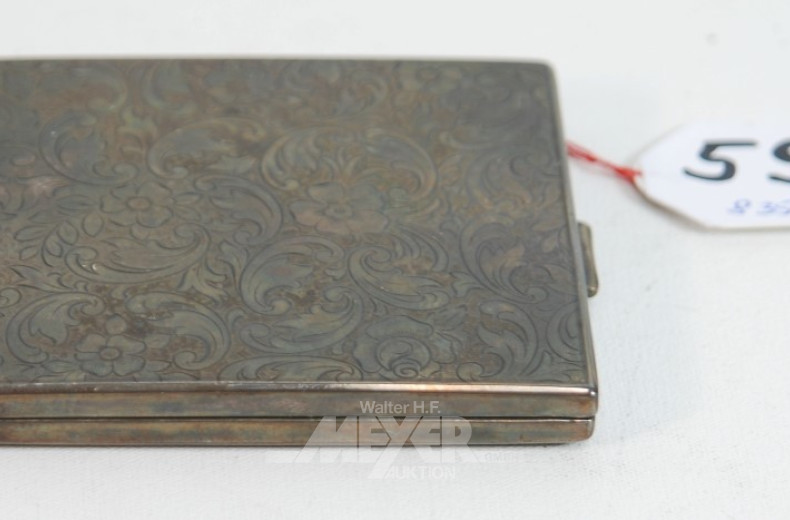 kl. Damen-Zigarettenetui, 835er Silber