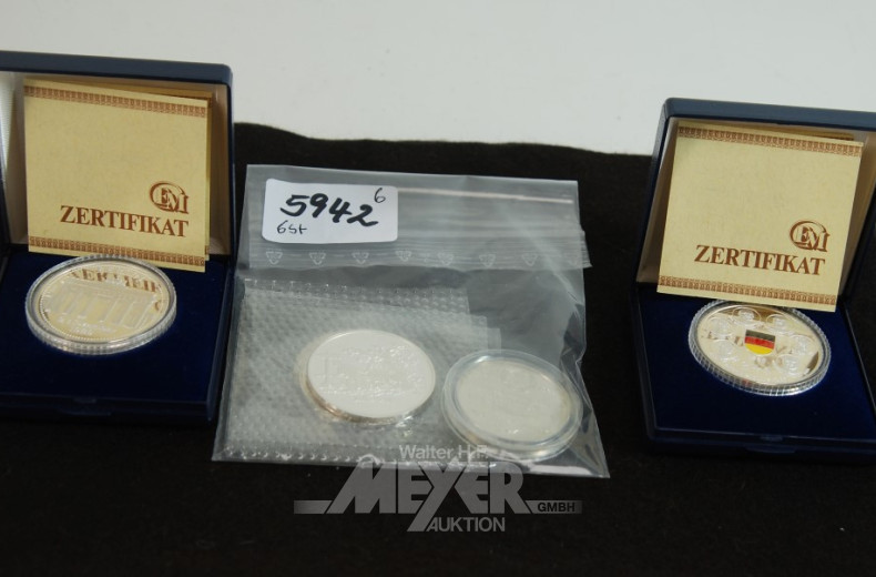 6 Medaillen u.a. Silber