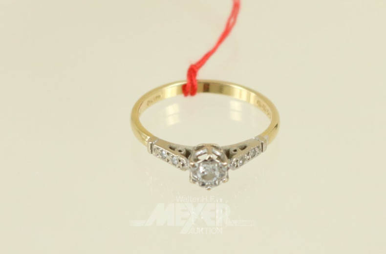 Damenring, 750er GG, besetzt mit