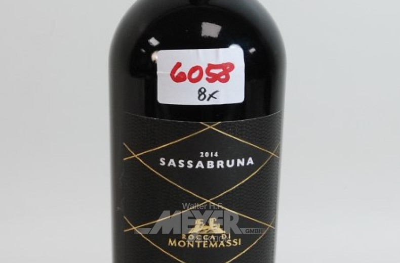 8 Flaschen Rotwein ''Rocca di Montemassi''