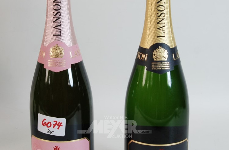 2 Flaschen Champagner ''LANSON''