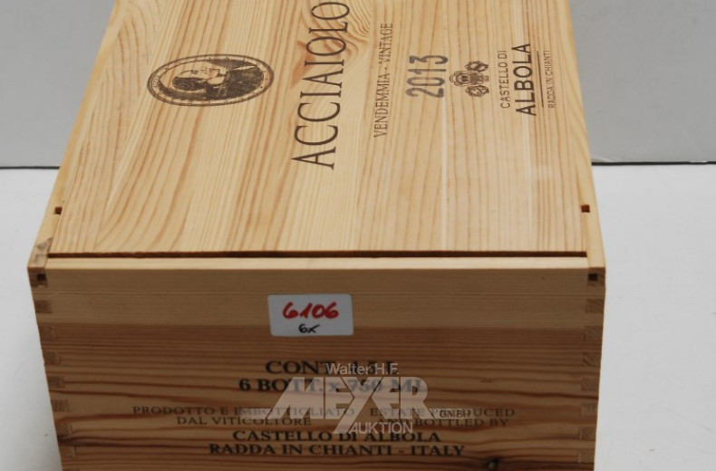 6 Flaschen Rotwein ''Acciaiolo'' 2013