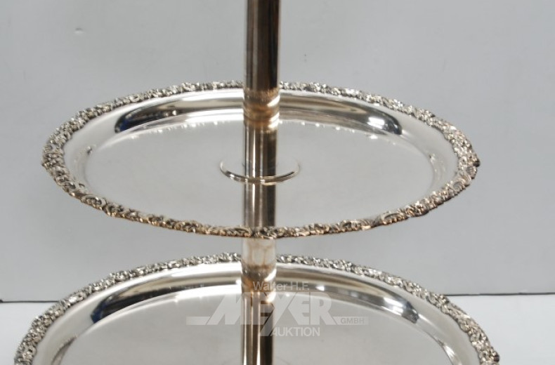 gr. Etagere, Hotelsilber, 3-stöckig