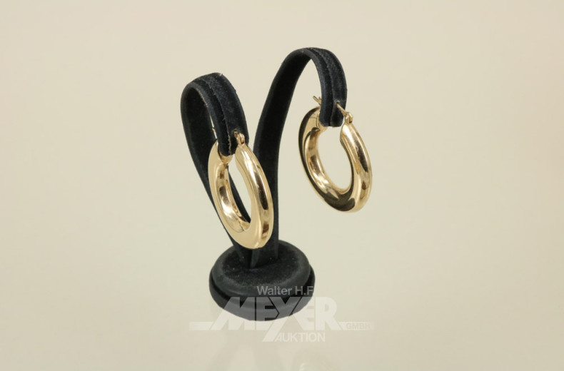 Paar Creolen, 585er GG