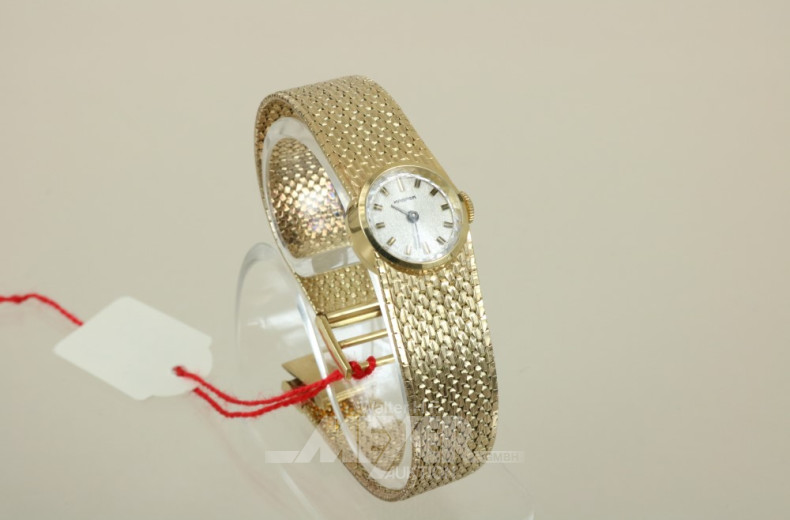 Damenarmbanduhr, 585er Gelbgold,