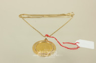 Kette, 750er Gelbgold, mit Münzanhänger