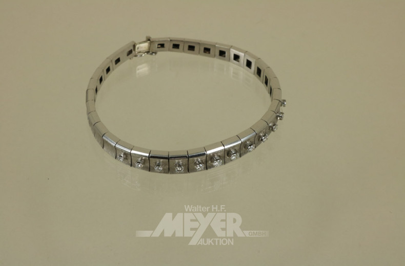 Armband, 750er WG, besetzt mit