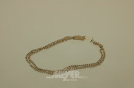 Armband, 333er Gelbgold, zweireihig