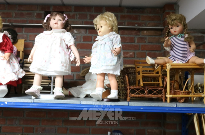 gr. Posten Puppen, -möbel u. Zubehör