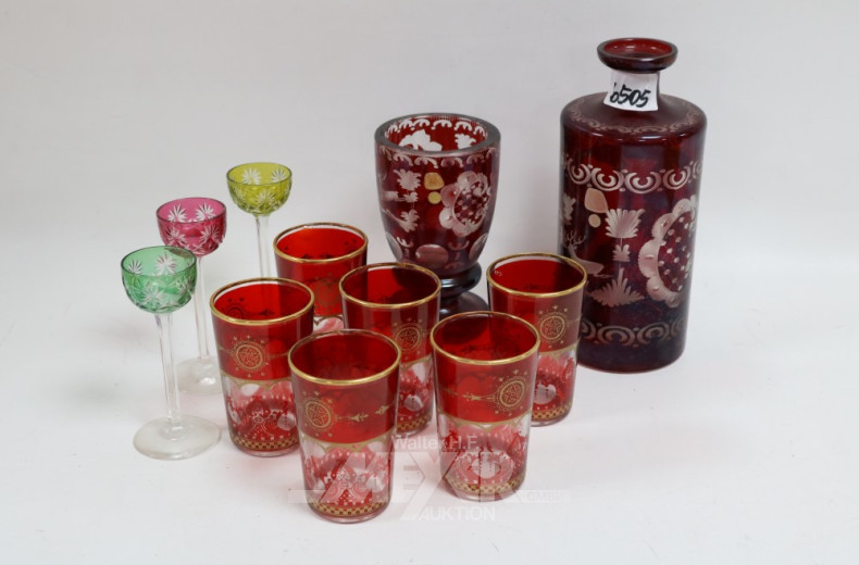 Posten farb. Kristall: