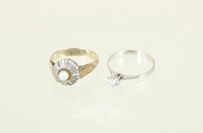 2 versch. Ringe, 333er GG/WG