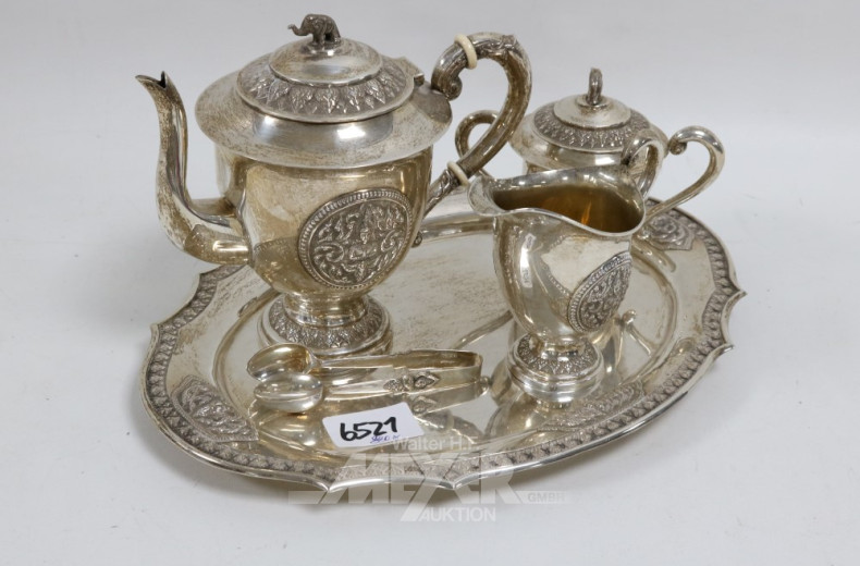 Mocca-Set a. Tablett ''Thailand-Sterling''