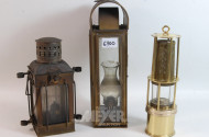 3 versch. Petroleum-Lampen
