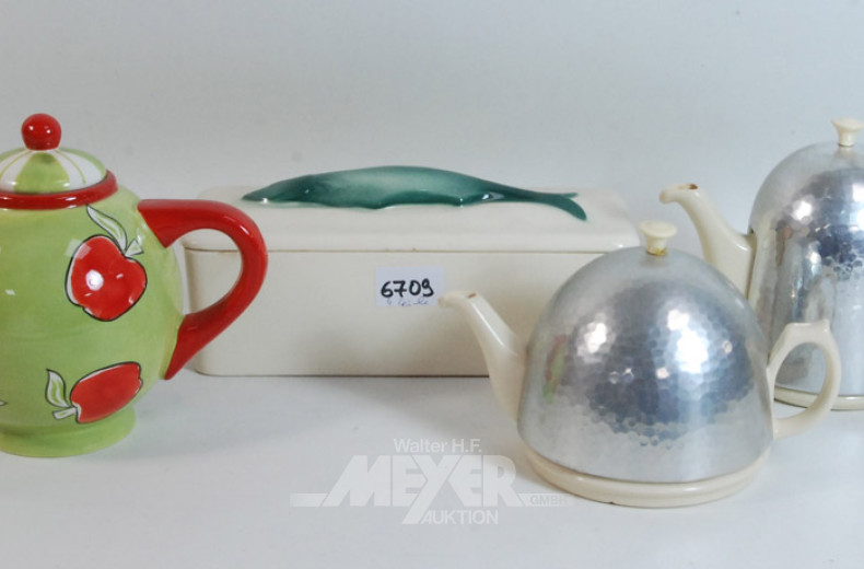 4 Teile Porzellan u. Keramik: