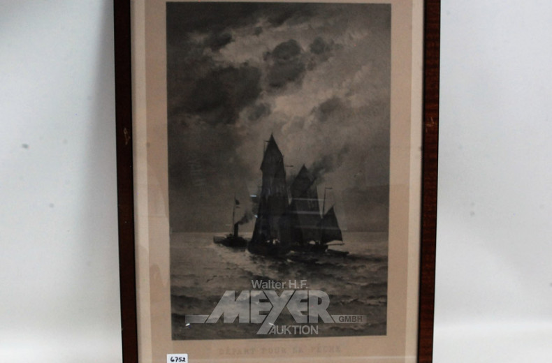 Druck ''Aufbruch zum Fischen''