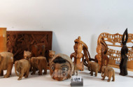 Posten Holzfiguren und Dekorationen