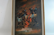 2 Gemälde ''Afrikanische Tänzer / Fischer''