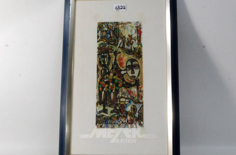 2 Kunstdrucke ''Afrikanische Darstelung''