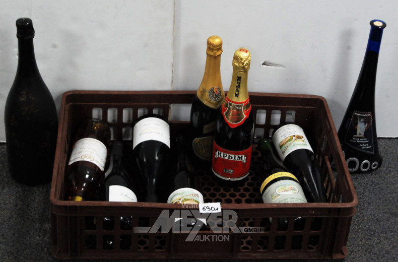 10 Flaschen Weißwein und Sekt