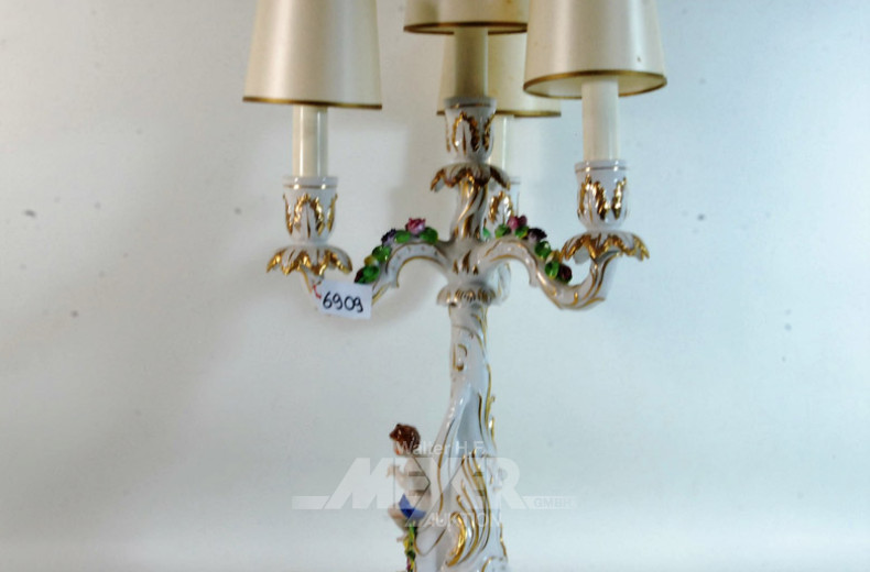 Porz.-Tischlampe, figürlich,