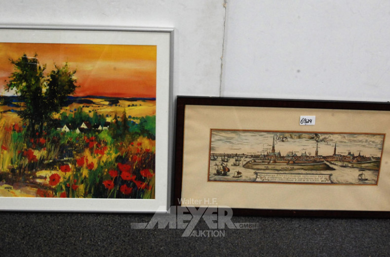 5 versch. Bilder: Hamburg, Fischerboote,