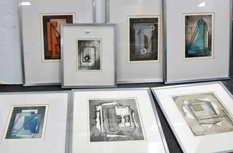 Sammlung Lithographien (8 Stück)