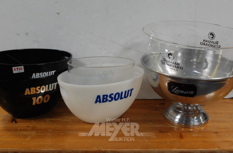 6 versch. Sekt/Champagner-Kühler