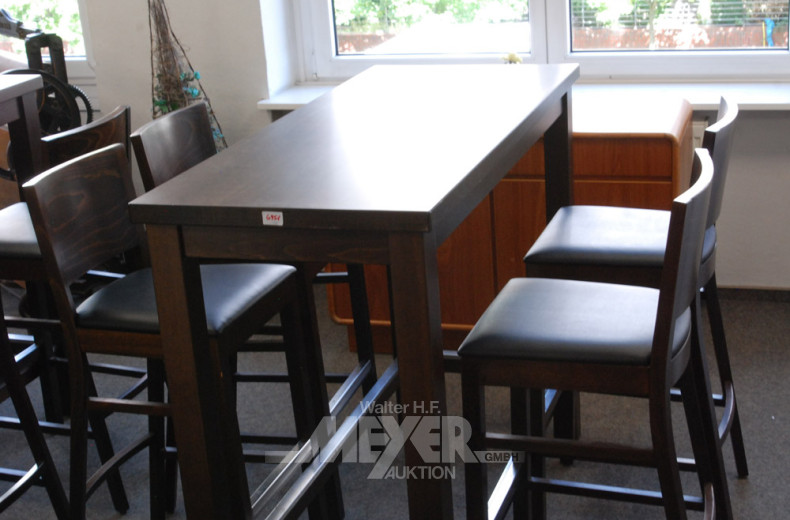 Bartischgruppe, 5-tlg., Wenge dunkel,