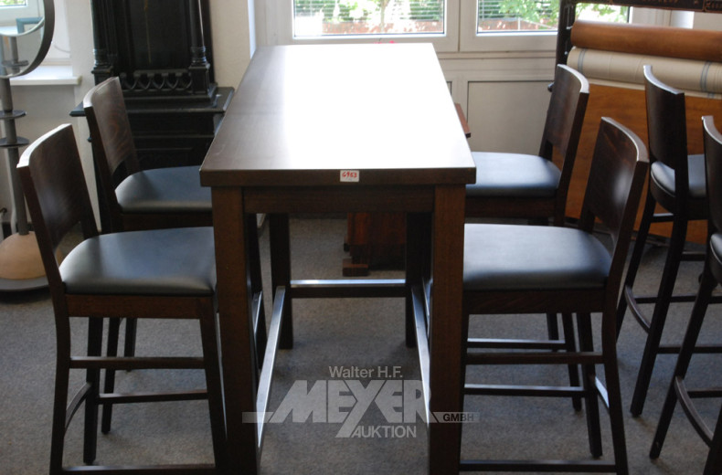 Bartischgruppe, 5-tlg., Wenge dunkel,