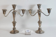 Paar Kerzenleuchter, je 3-flammig,