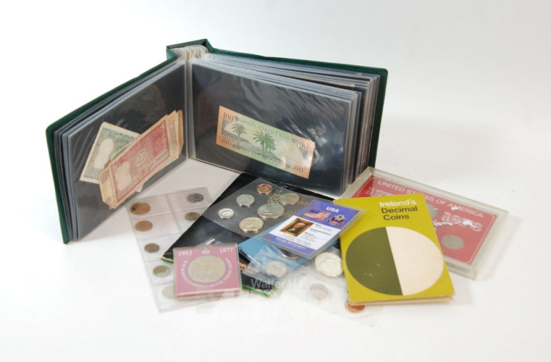 Posten Münzen, Papiergeld aus Brasilien,