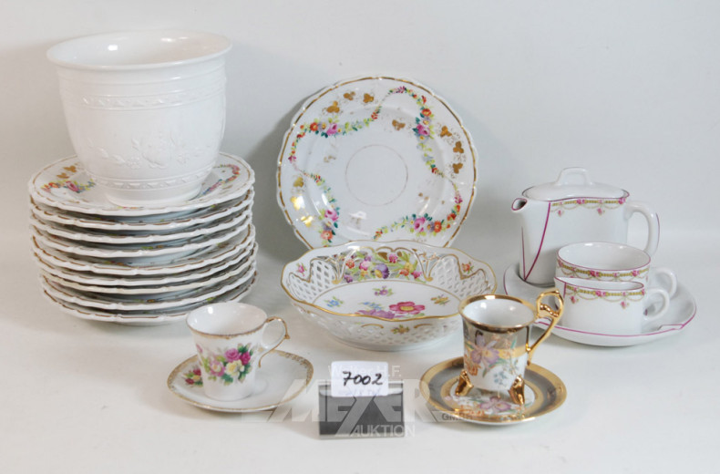 Posten Porzellan: Obstteller, Schale,