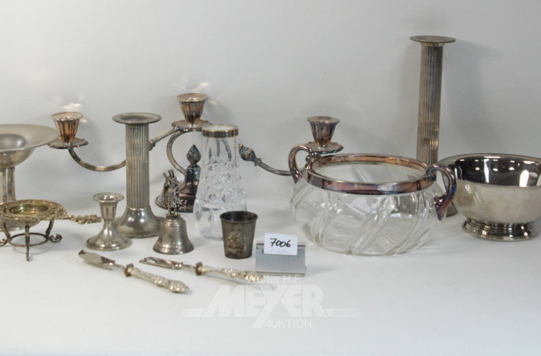 Posten Metalldekorationen u.a. Plated: