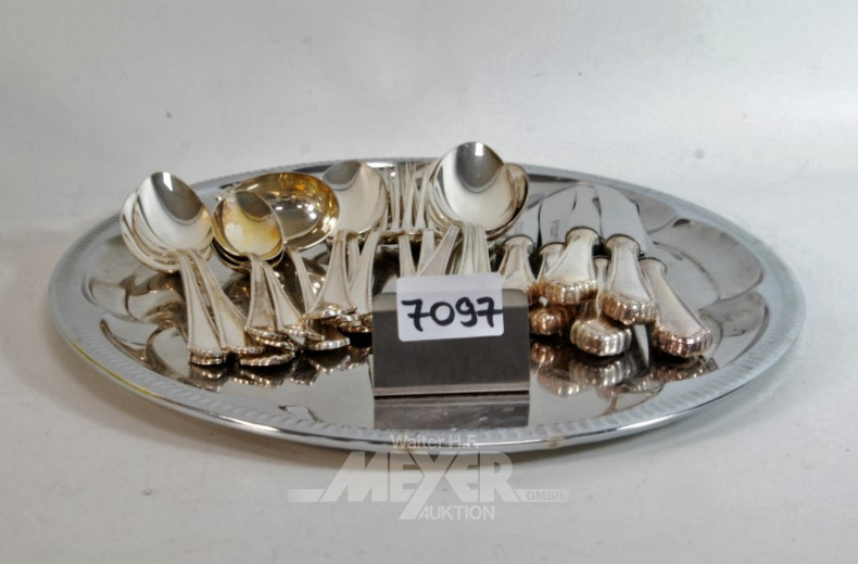 Posten Besteckteile, 800er Silber,